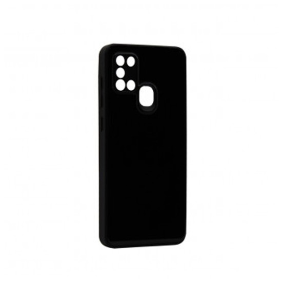 Silicone Case with Camera Shield for Samsung Galaxy A21s Black